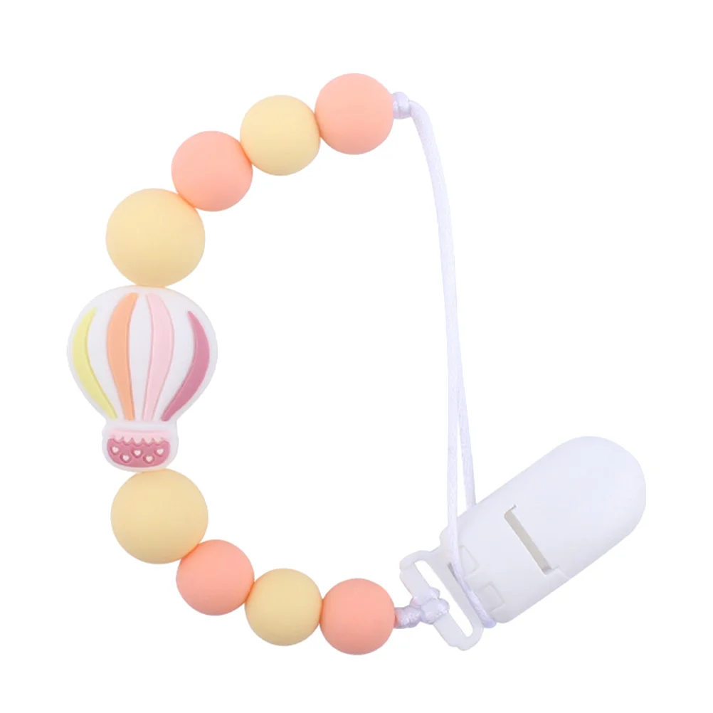 

Baby Pacifier Clip Silicone Beads Pacifier Chain Teether Holder Pacifier Holder Soother Clip Teether Clip Baby Shower Gift