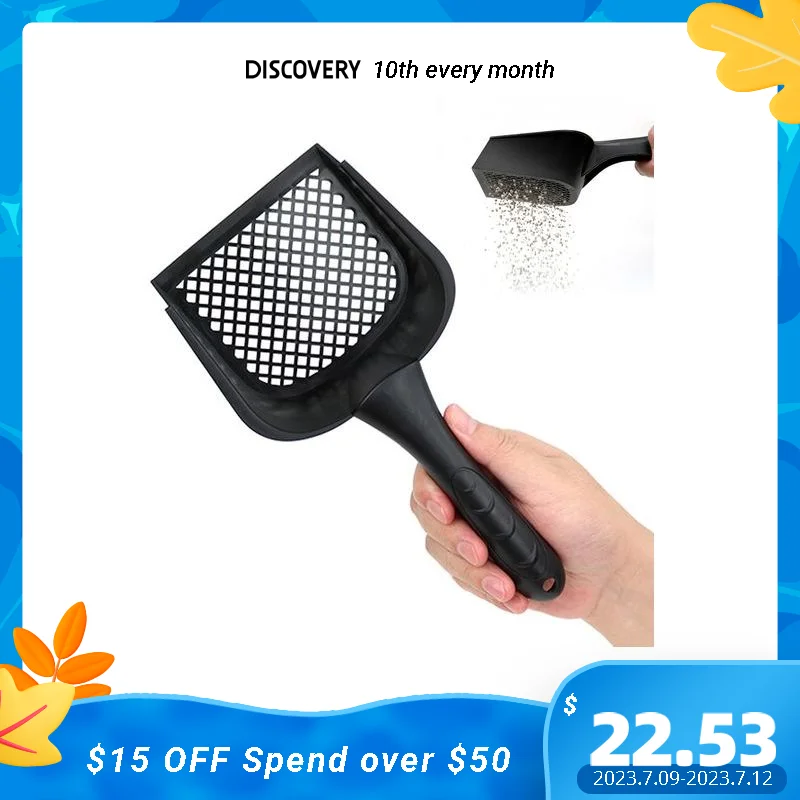 

Durable Sifter Cleaning Tool Kitten Shovel Practical Pet Supplies Toilet Cat Litter Scoop PVC With Handle Indoor Portable Home
