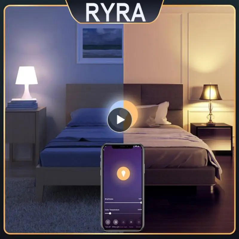 

Умная лампочка E27 E26 B22 с таймером, Led лампочка с Wi-Fi, 9 Вт, с регулируемой яркостью, работает с Alexa Google Home
