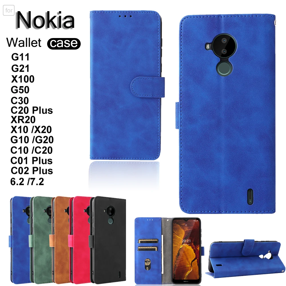 G11 G10 G 20 C30 Flip Case Retro Leather Card for Nokia G20 Case G50 XR20 C20 X10 X20 C01 Plus C 10 30 G21 Phone Cover 5.4 8.3
