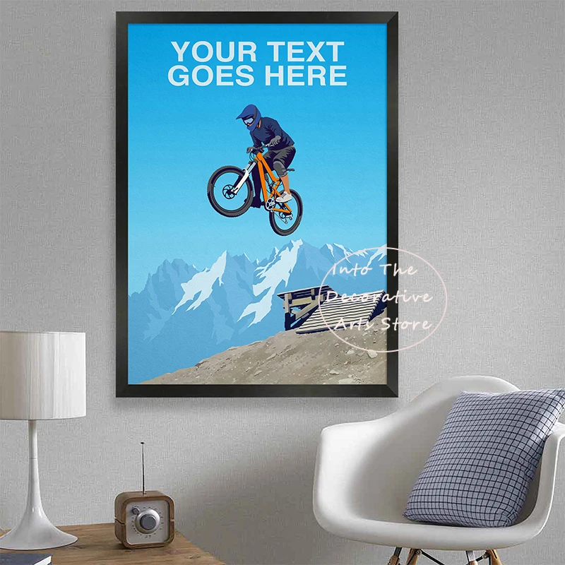 Абстрактные горные велосипеды акробатика уличные пейзажи постер холст картина