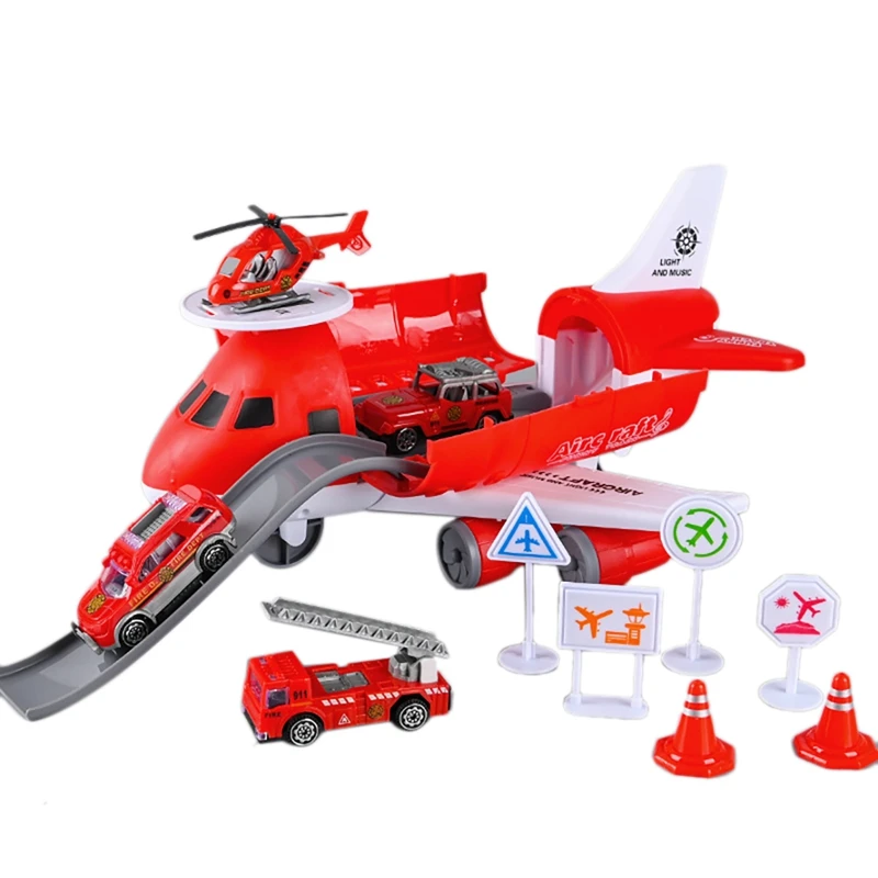 

Inertia Airplane Toys For Children Large Storage Transport Aircraft With Alloy Truck Vehicle Kids Airliner Car Toy