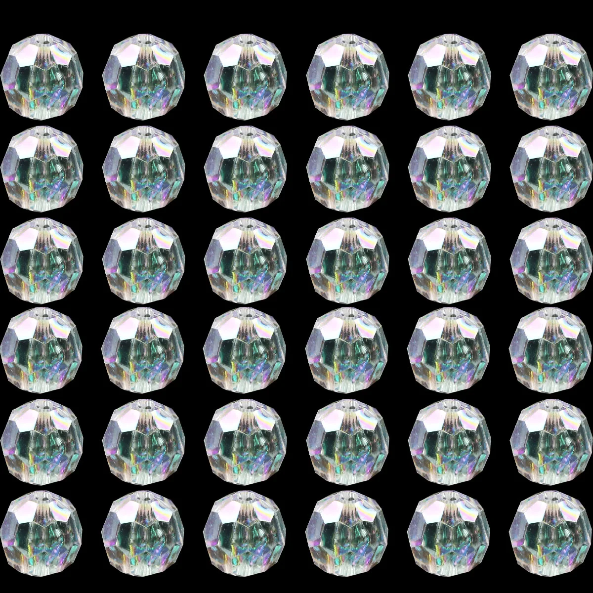 6/8/10 мм граненый овальный акриловый прозрачный бисер CCB Loose Spacer круглый для