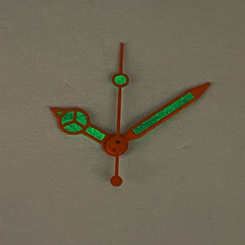 Watch Parts Vintage Black Orange Watch Hand Green Luminous Suitable For NH35/36 Movement