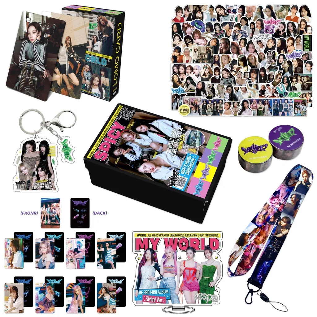 

Kpop Idol Aespa MY WORLD Album Gift Set Fan Collection