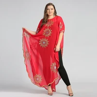 2022 new fashion dubai turkish carham kaftan dress female muslim abaya african embroidery sequins dresses for women