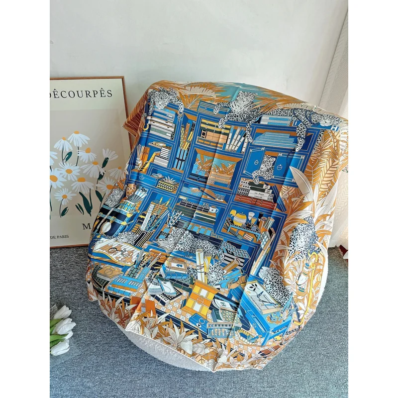 Шелковый шарф AB Side верблюжий роскошный бренд Twily хиджаб шаль шарфы на шею Женский