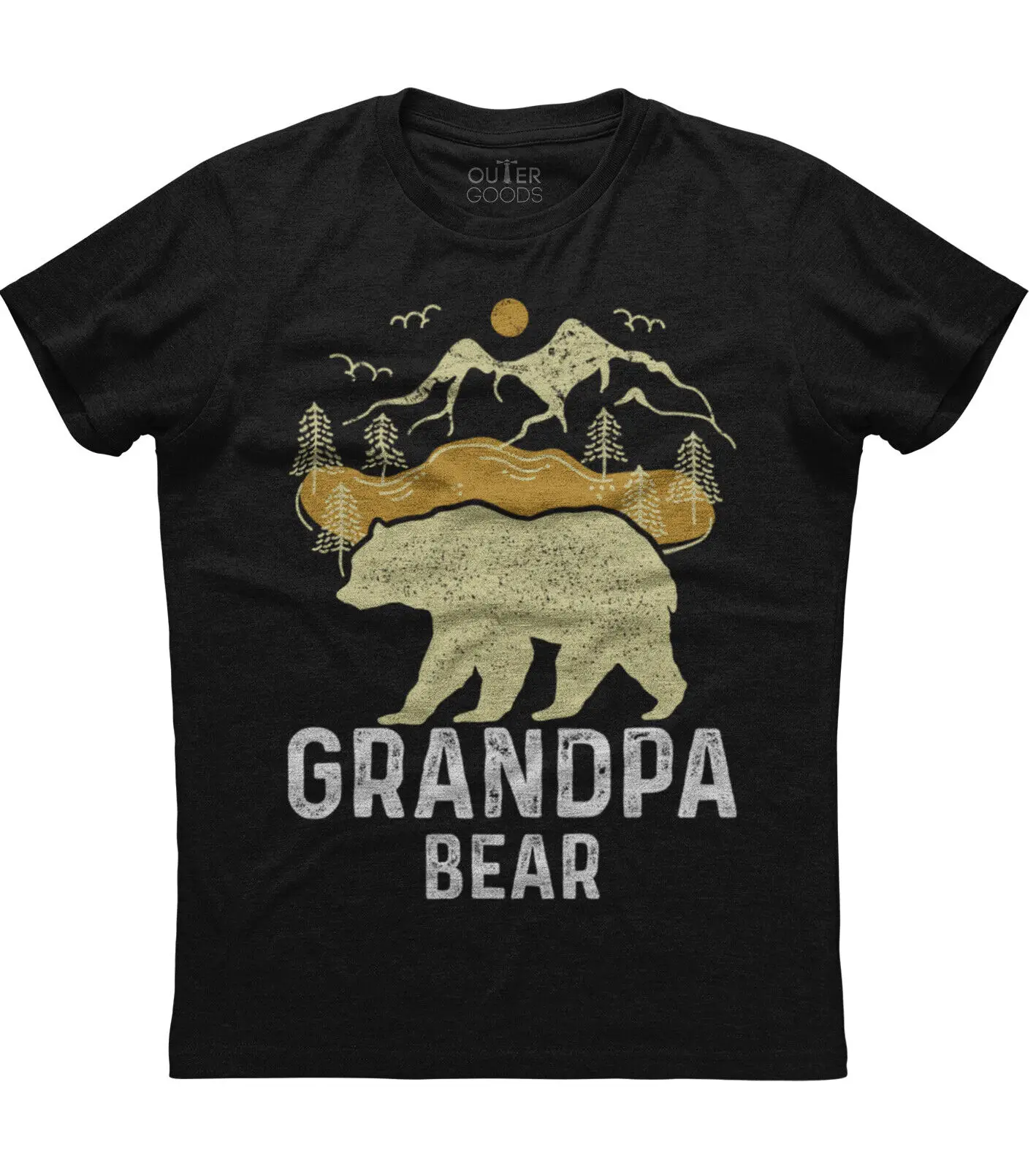 

Grandpa Bear Vintage Family Camping Mens Short Sleeve Hip Hop Cotton T Shirt Men Casual Short Sleeve Tees Tops Dropshipping