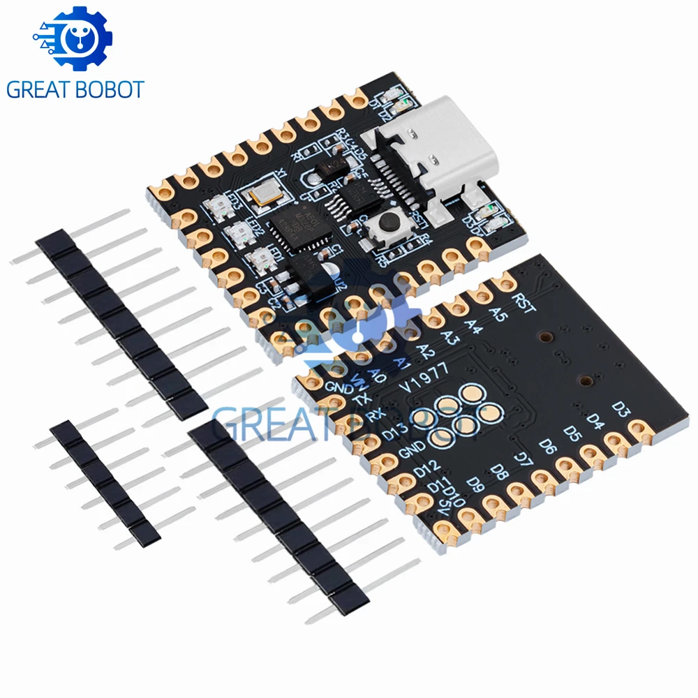 Фото Для Arduino nano mini ultra small typec макетная плата atmega328p чип последовательный порт ch340 №5
