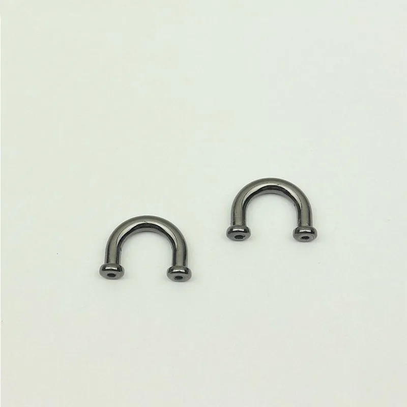 50Pcs 16x16mm Metal Bag Arch Bridge U Ring Connector Buckles for Handbag Wallet Clips Clasp DIY Decoration Hardware Accessories