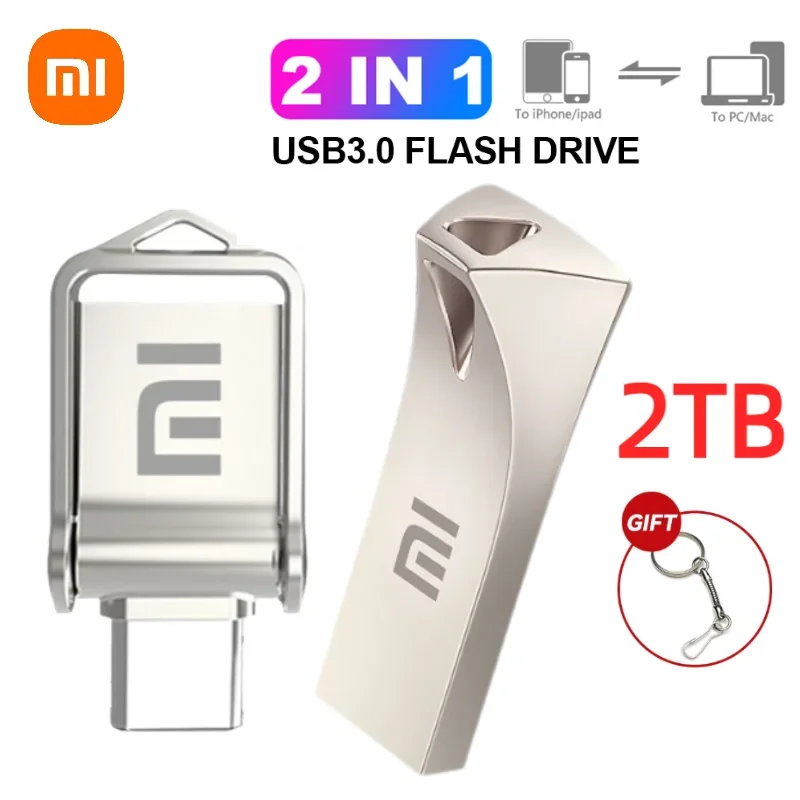 USB-флеш-накопитель Xiaomi в металлическом корпусе OTG USB 512 1 ТБ 256 ГБ 128