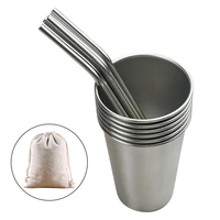 36pcs stainless steel shot cup portable drinking wine drinkware stackable cups with 6pcs straw for home kitchen bar accessories