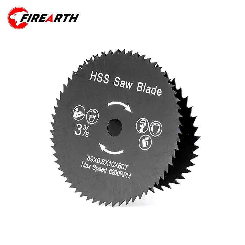 

HSS Saw Blade 89x10mm 44/60 Teeth Circular Saw Blade Nirtide Coated Wood Metal Cutting Tool Saw Disc