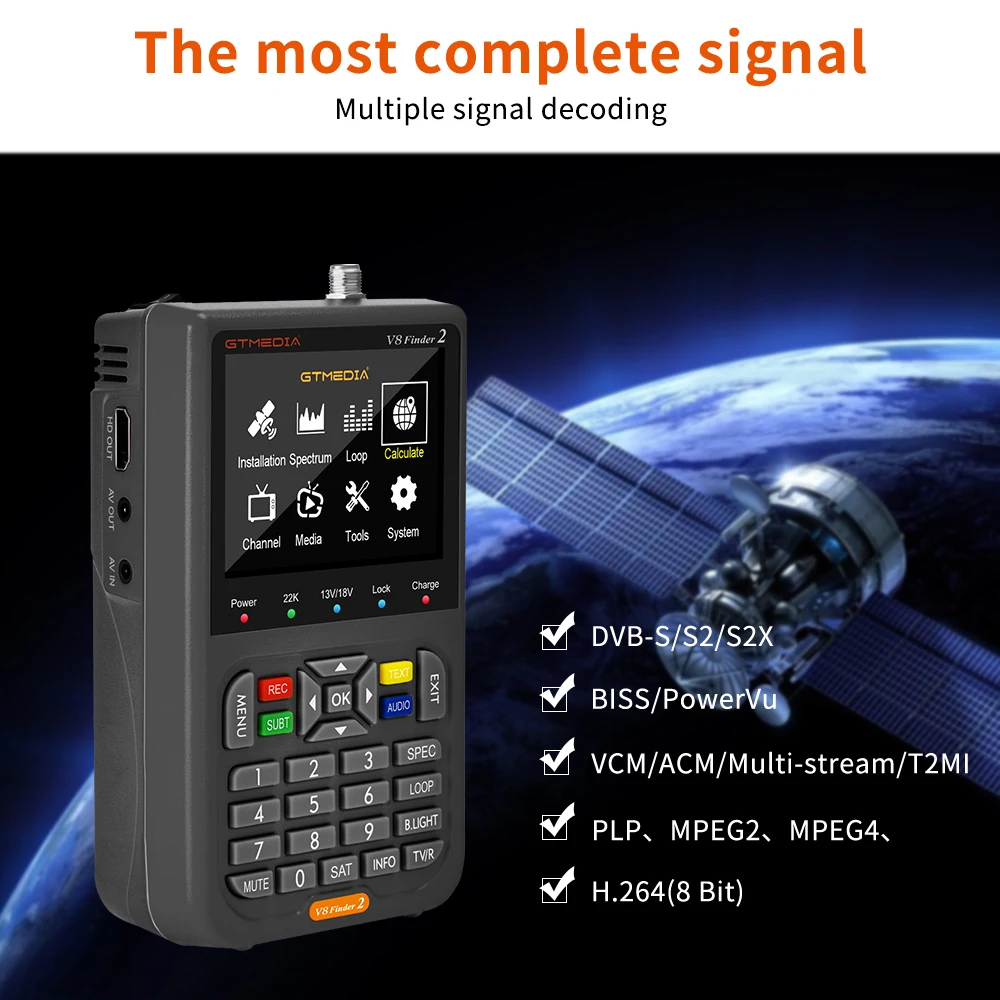 GTMEDIA V8 Finder 2 устройство для поиска спутникового сигнала внешних сигналов S2/S2X Digital