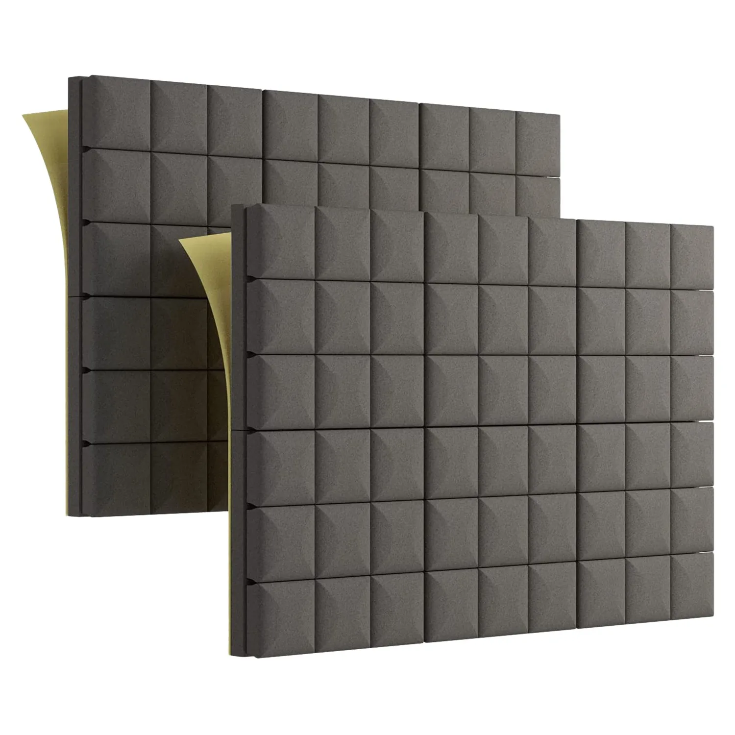 

12Pcs Adhesive Acoustic Foam Panels Sound Proof Foam Panels 2 X12 X12inch Sound Insulation Foam,9 Block Mushroom