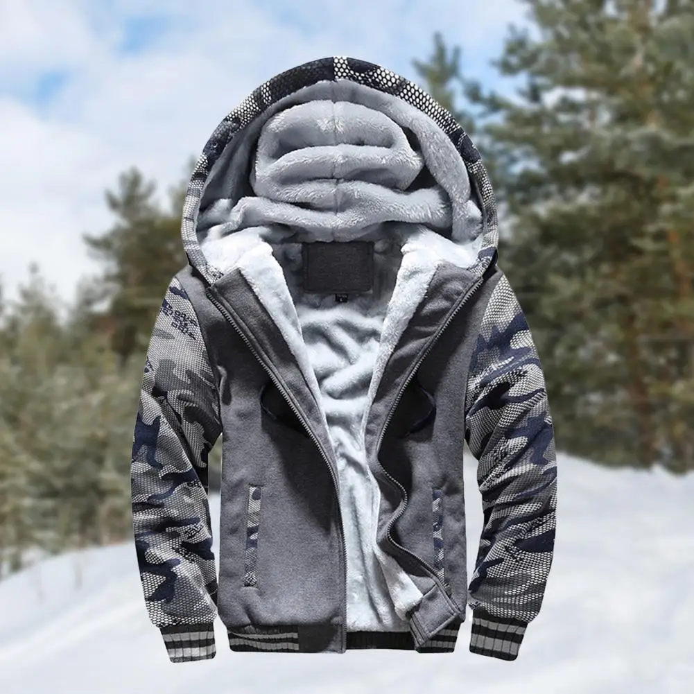 

Plush Lining Autumn Winter Contrast Color Drawstring Jacket Streetwear