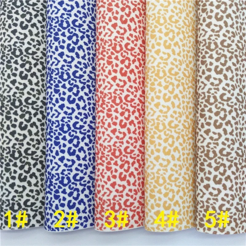 Леопардовый принт тонкая блестящая кожа искусственная ткань винил с саржевой