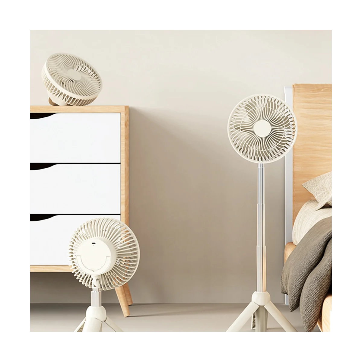 

Перезаряжаемый мини-складной уличный вентилятор 4000 мАч для дома и офиса-C