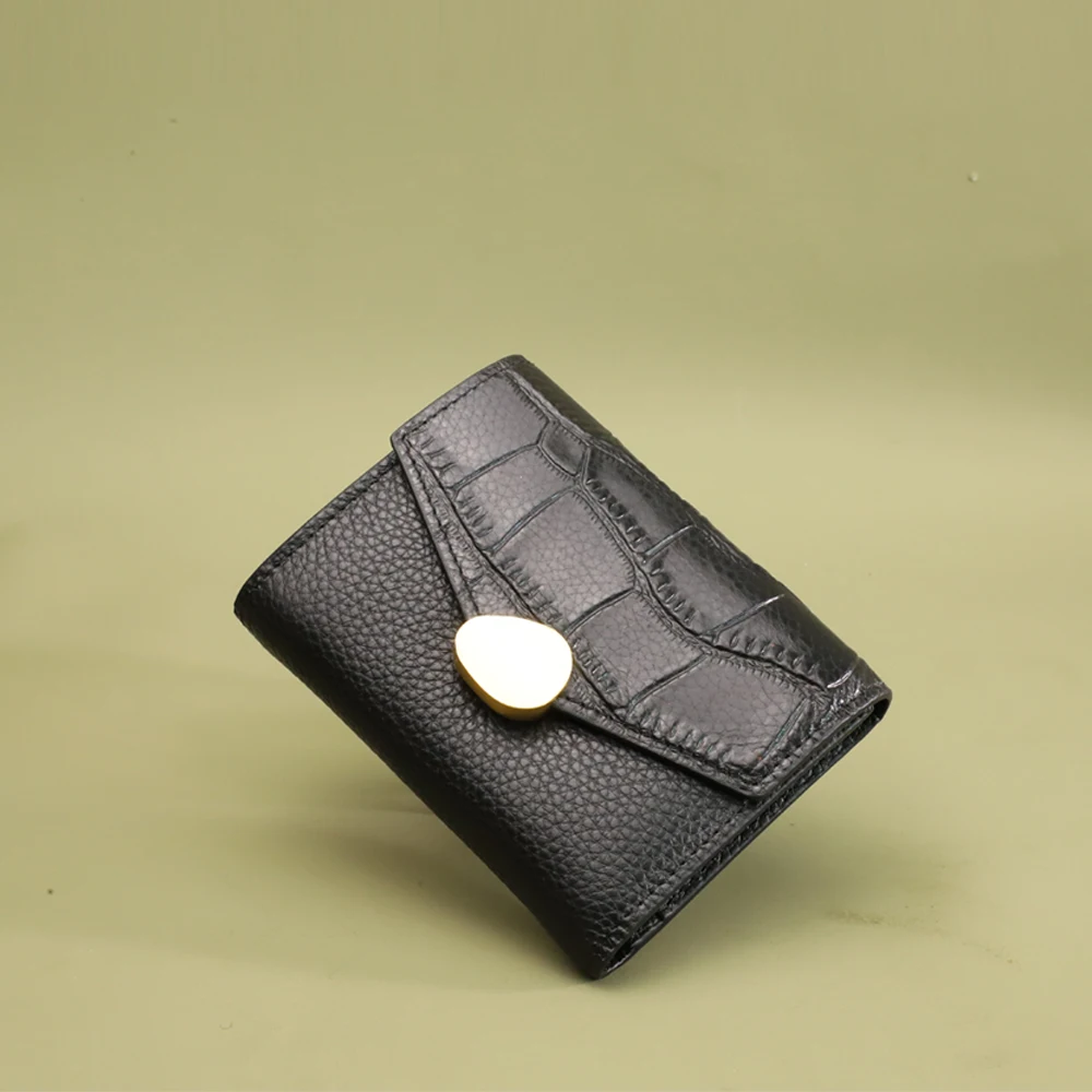Card Wallets Bags For Women 2022 Luxury Small Short Coin Purse Designer Ladies With Windows Genuine Leather Bank Card Holder