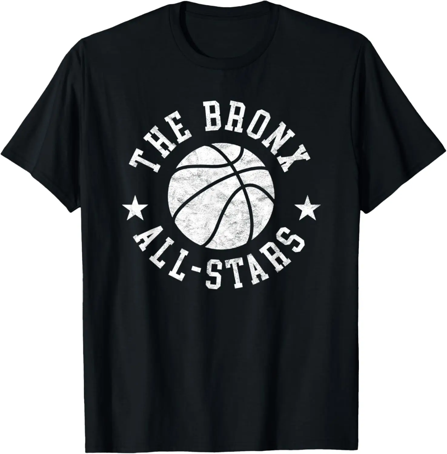 Винтажная баскетбольная футболка The Bronx NYC All-Stars с потертостями 80-х годов