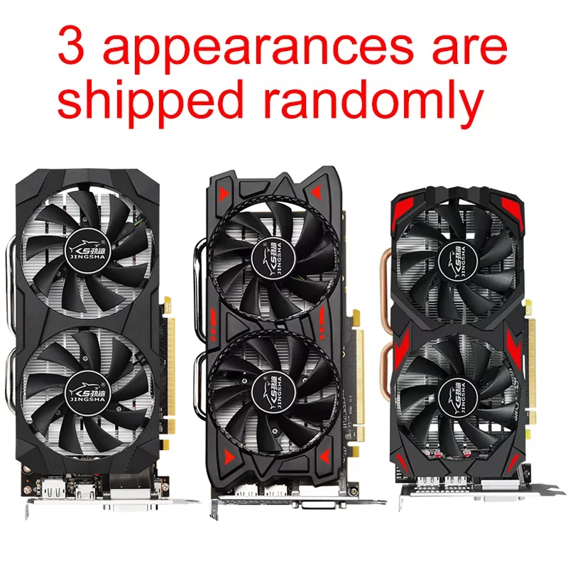 JINGSHA графические карты AMD RX 580 8G для GDDR5 GPU майнинга видеокарта 8 Гб бит компьютер VGA