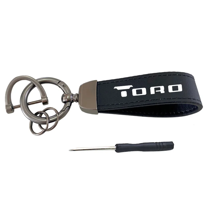 

For Fiat Toro 2022 Car Accessories Top Layer Cowhide Key Chain Keyrings Lanyard Custom Logo For Toro Fiat