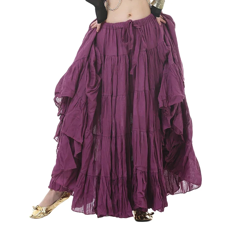 Женская длинная юбка для танца живота Цыганская выступлений взрослых 12 цветов 8