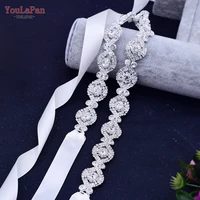 youlapan s307 fashion alloy women belts chain luxury rhinestone bridal sash for bride wedding dress clothing accessories