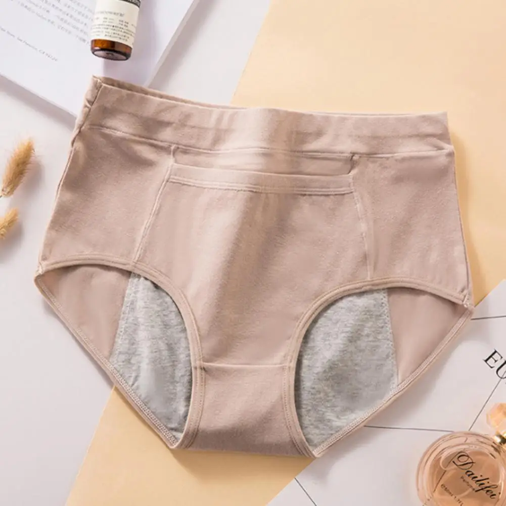

With Pocket Exquisite High Elasticity Menstrual Briefs Quick Drying Menstruation Panties Good Breathability for Home