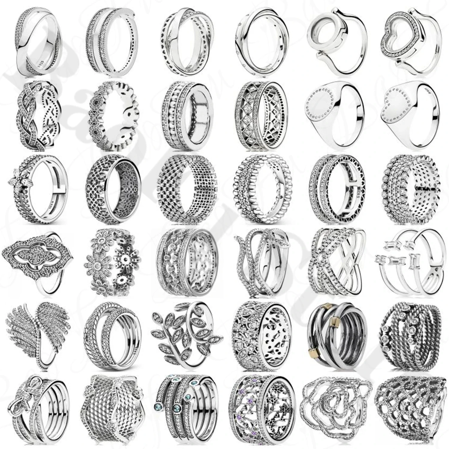 Женское кольцо из серебра 925 пробы с яркой плавающей коробкой