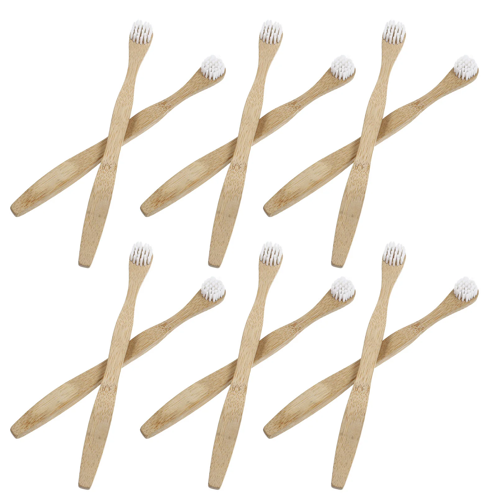 

12Pcs Eco-friendly Durable Portable Brushes Bamboo Brushes for Travel Tongue Coating