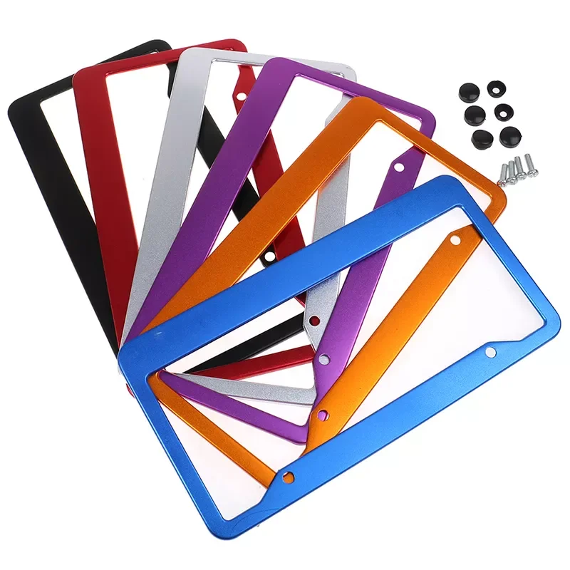 

Universal Aluminum Car License Plate Frame Styling Power Racing Fra Tag Holder License USA Car Accessary