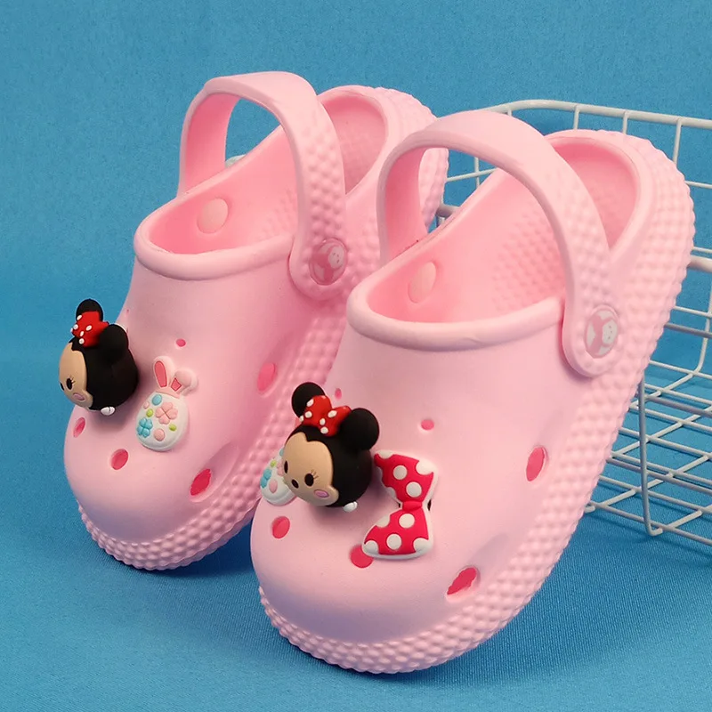 

2023 New Mickey Minnie Slippers Kids Summer Flip Flops Soft Soled Non-slip Shoes for Baby Indoor Outdoor Slides Peripheral Gifts