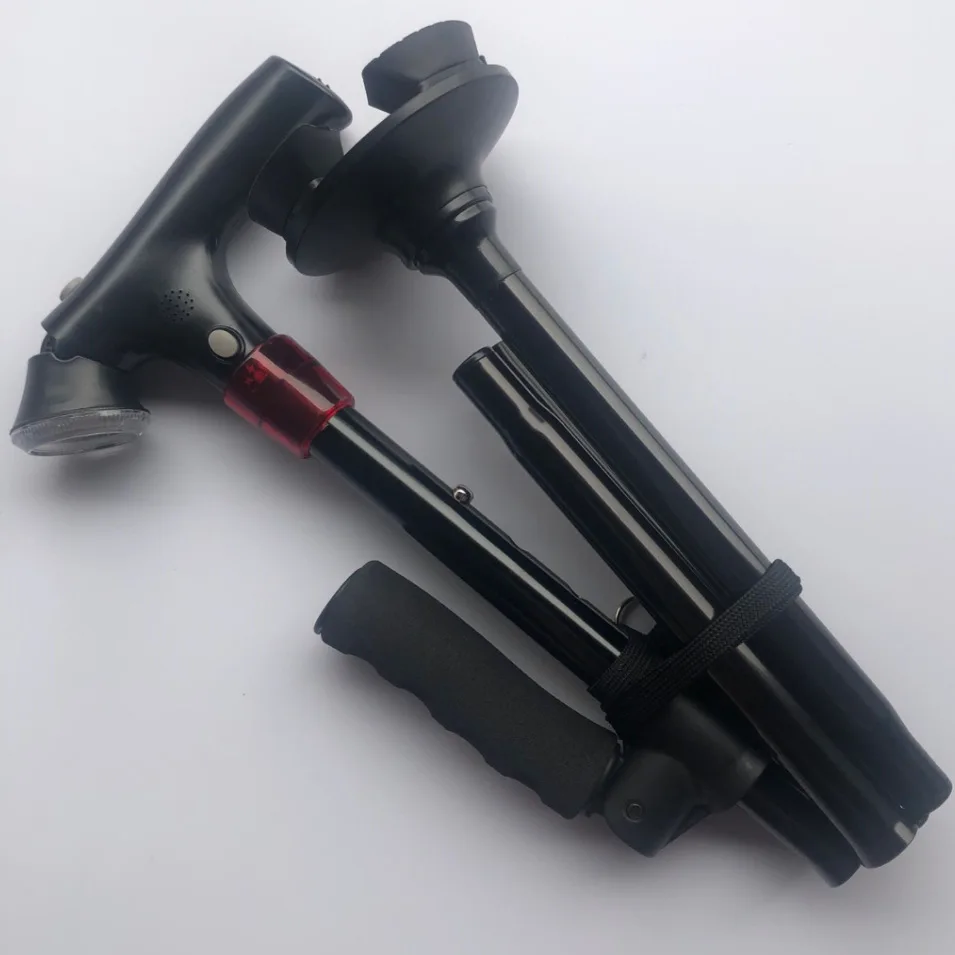Складной телескопический складной тростник со светодиодной подсветкой и