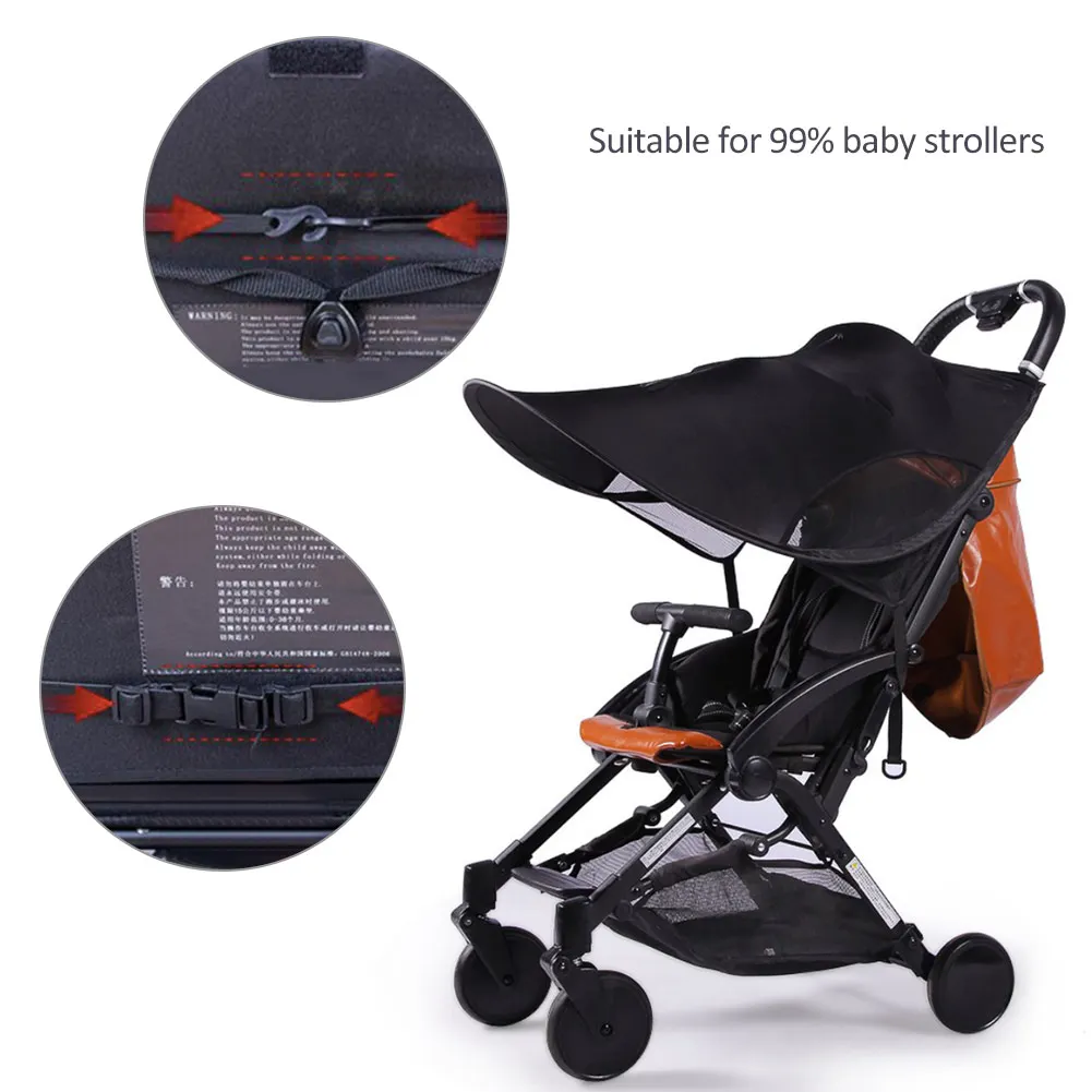 

Upgraded Sunshade For Baby Stroller Universal Type Parasol Sunscreen Cover For Stroller With Zipper Skylight Baby Cart Accessory