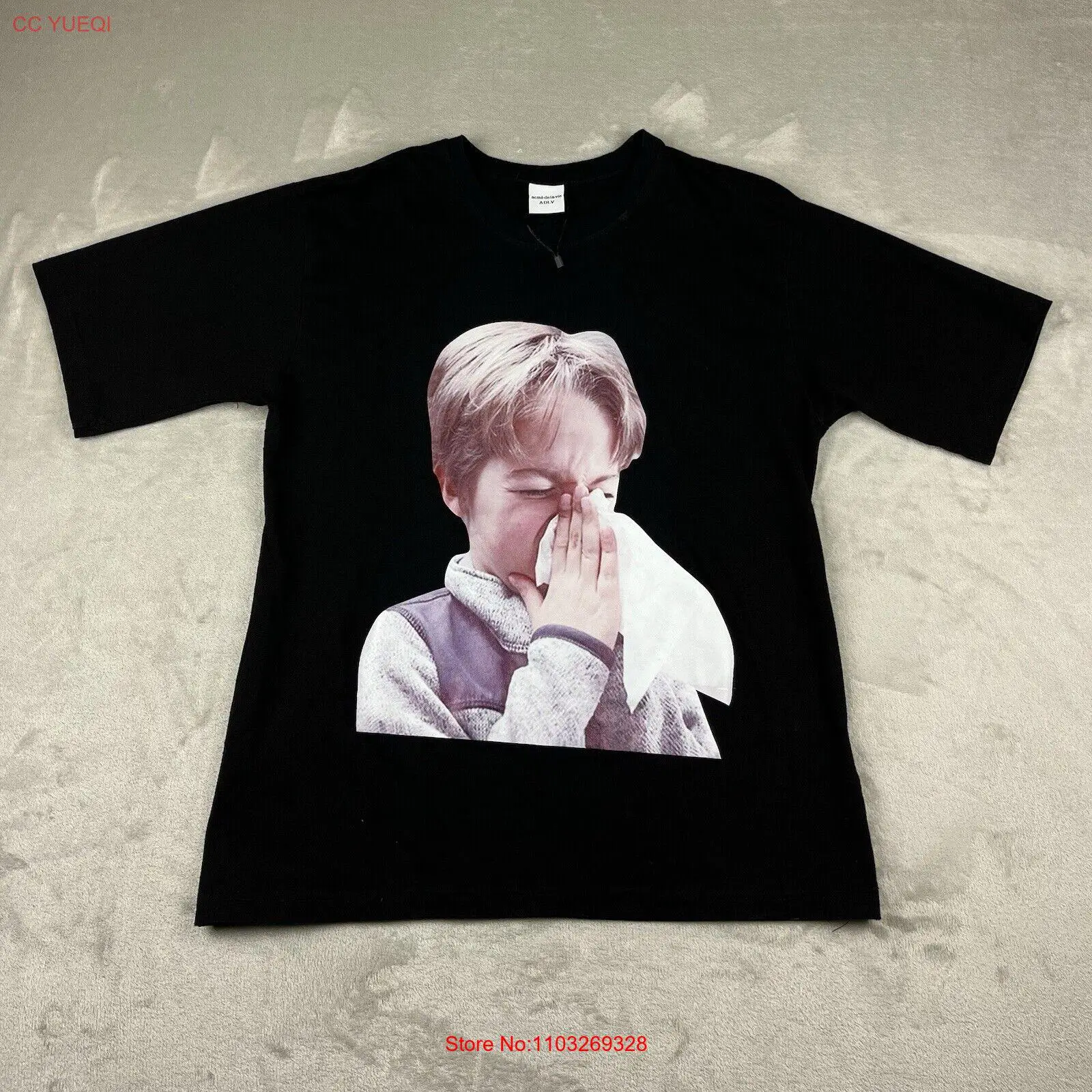 Acme De La Vie ADLV Детская футболка с тканевой салфеткой Размер 2 XL черная дизайнерская