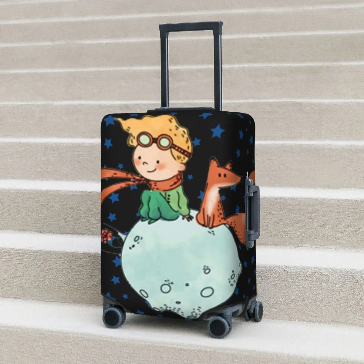 

The Little Prince Suitcase Cover Stars And Fox Print Holiday Travel Useful Luggage Accesories Protection