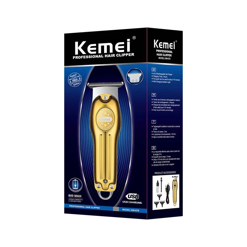 Kemei Hair Trimmer For Men Metal Body Hair Cutting Machine Rechargeable Electric Hair Clipper Household Hair Salon Hairdresser images - 6