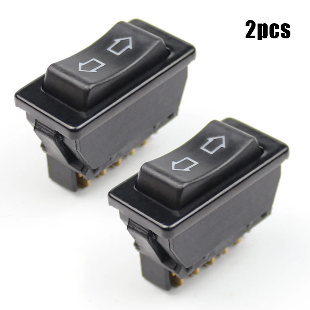 

2x UNIVERSAL Car 12V 2 WAY MOMENTARY ELECTRIC AERIAL UP DOWN ROCKER SWITCH 5 Pins Blue Light Interior Power Switch Parts