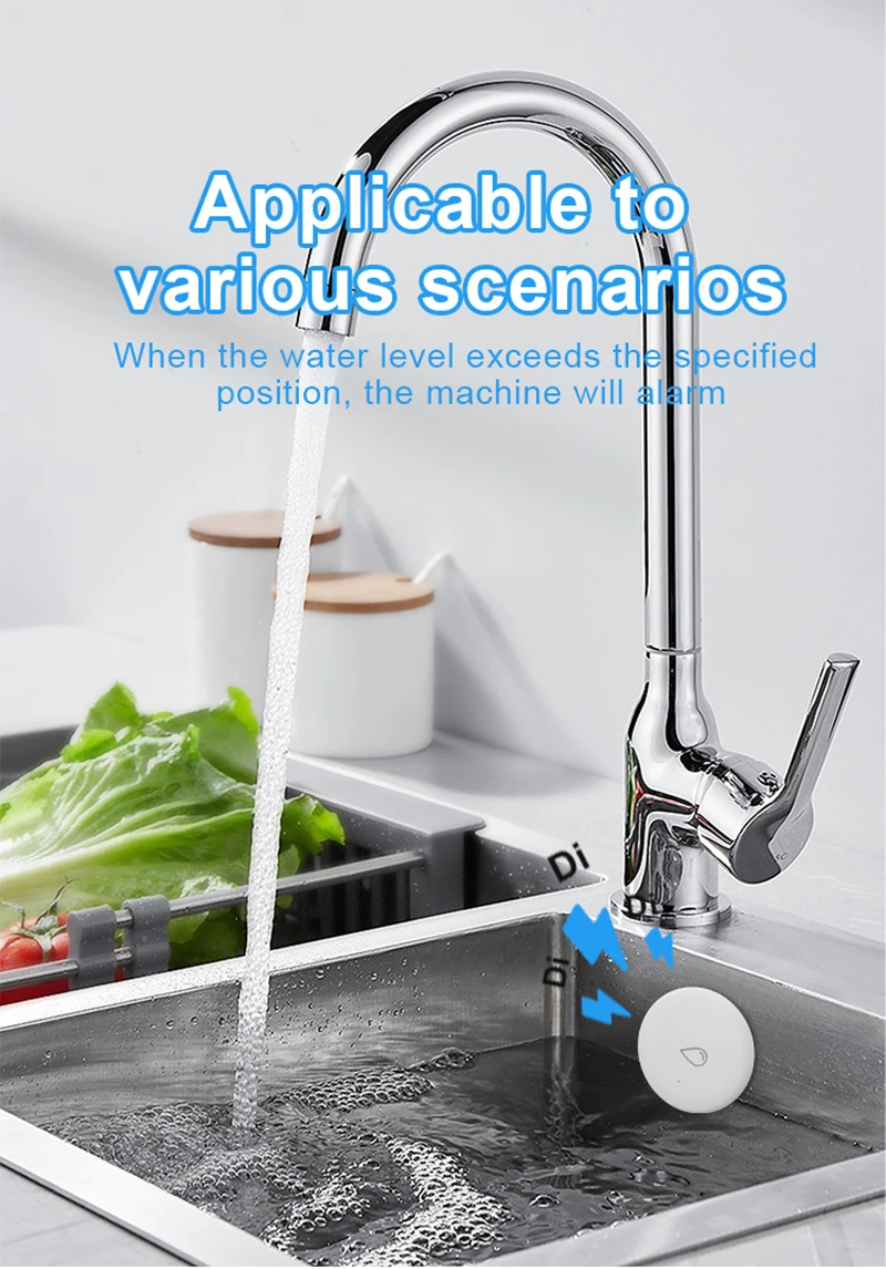 Датчик воды Tuya Zigbee детектор утечки наводнения приложение для удаленного