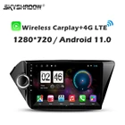 Автомобильный DVD-проигрыватель, HD 1280*720, 360, камера Carplay, 8 ГБ + 128 Гб, Android 11,0, GPS, Wi-Fi, Bluetooth 5,0, RDS, радио для KIA K2, RIO 3 2011-2015
