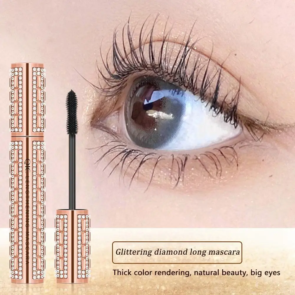 

3d Mascara Lengthening Black Fast Dry Long-wearing Silk Fast Long-wearing Eyelashes Curling Dry Fiber Lasting Mascara Thick Y9k5