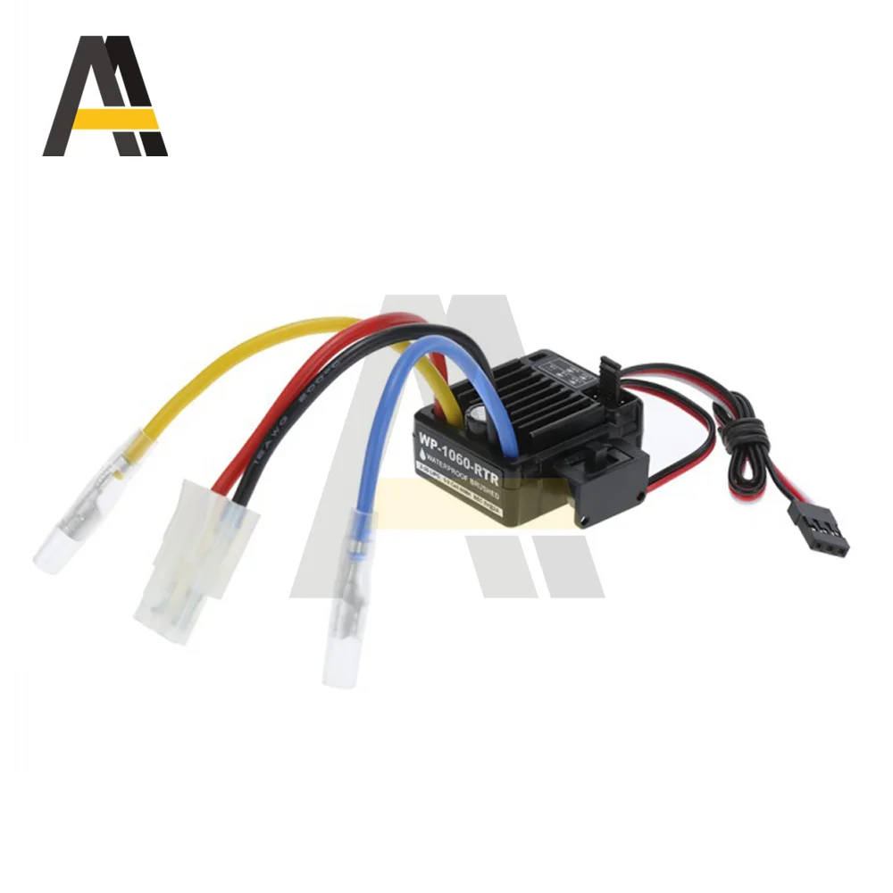 60A 1060 Bbrushed Electronic Speed Controller WP-1060-RTR Electronic Speed Governor with brushed ESC For 1:10 RC HSP Car Axial