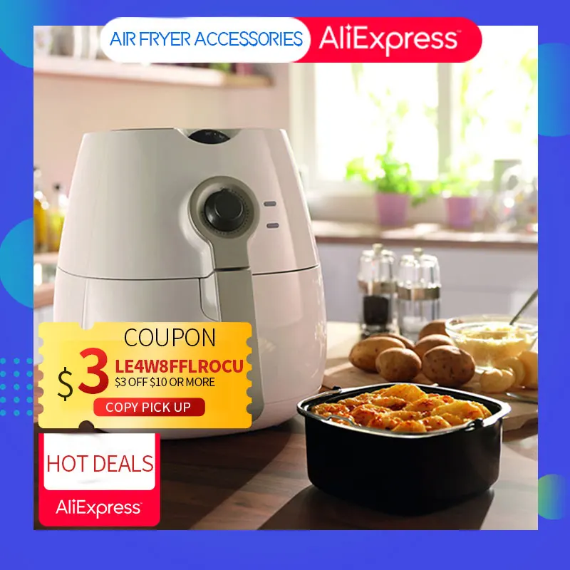 

Air fryer Electric Fryer Accessory Non-Stick Baking Dish Roasting Tin Tray Mould For Cake Mould HD9233 HD9220 HD9627