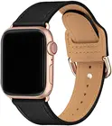 Ремешок кожаный для Apple Watch band 45 мм 42 мм 38 мм, современный кожаный браслет с пряжкой для iwatch series 5 4 3 6 SE 7, 44 мм40 м 42 мм38 мм