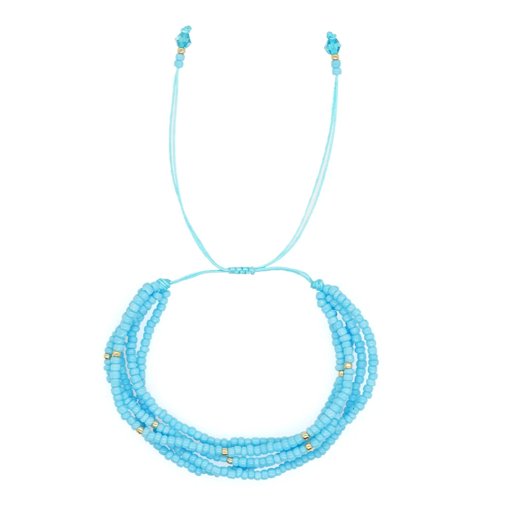 

Go2Boho Handmade Stretchable Miyuki Bead Bracelets for Women Cluster Bead Bubble Statement Bracelet Multi Strand Coloful Twisted