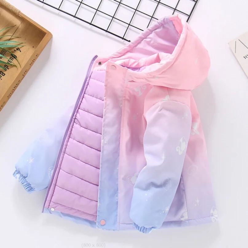 

Осенне-зимняя одежда для девочек, утепленная водонепроницаемая куртка для девочек, парка, Детская верхняя одежда с капюшоном, пальто, детский комбинезон