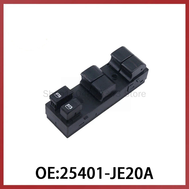 Фото 25401-JE20A подходит для Nissan Qashqai, переключатель стеклоподъемника для левостороннего рулевого управления, выключатель электрического стеклоподъемника. №1