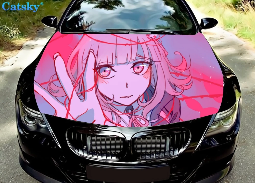 

Мой герой Академия Тога химико автомобильные напольные коврики, обмотка для капота автомобиля, Виниловая наклейка для капота, полноцветная...