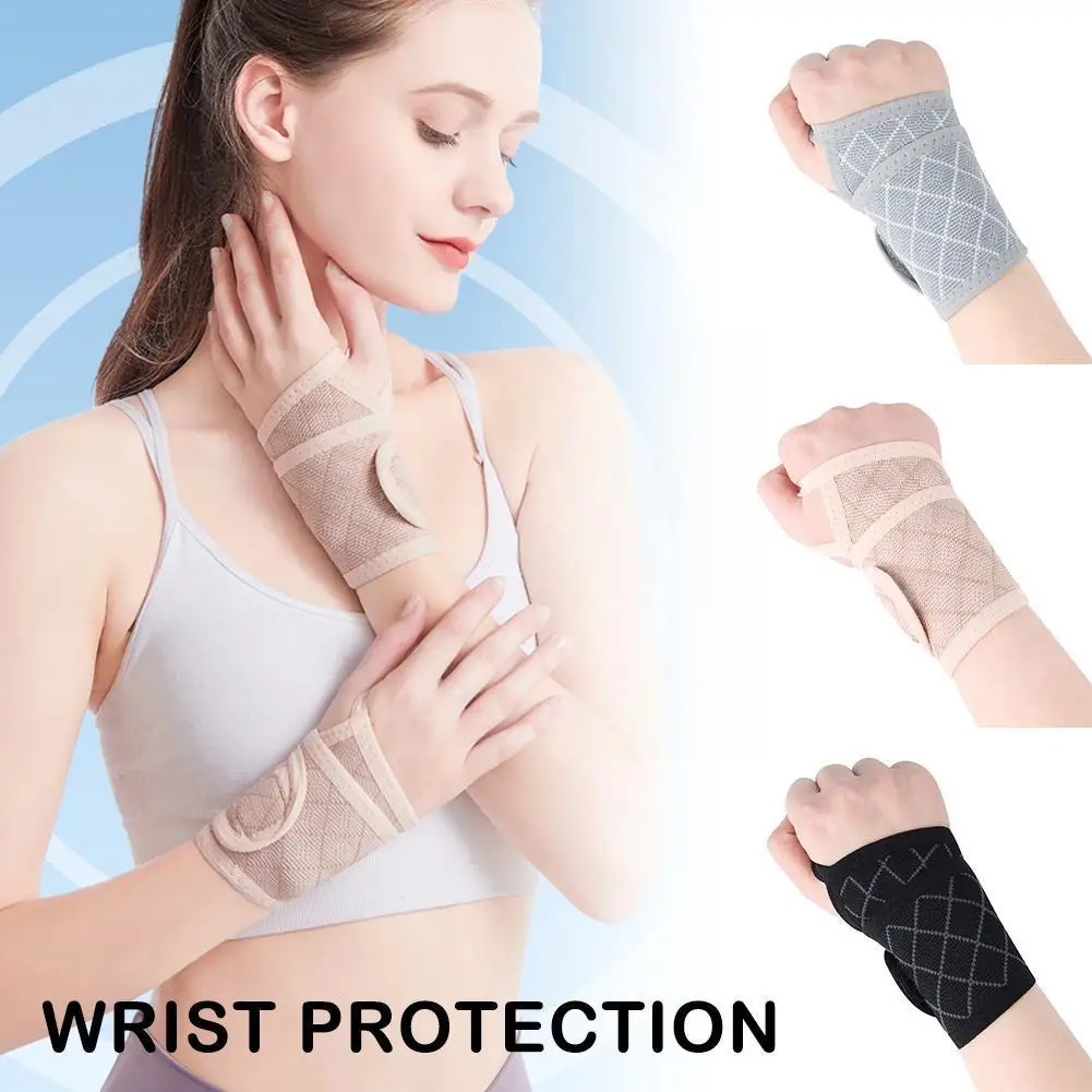 

1 шт. спортивная защита для запястья, трикотажный ремешок для поддержки запястья для мужчин и женщин, спортивный фитнес, тяжелой атлетики, баскетбольного запястья L3R4